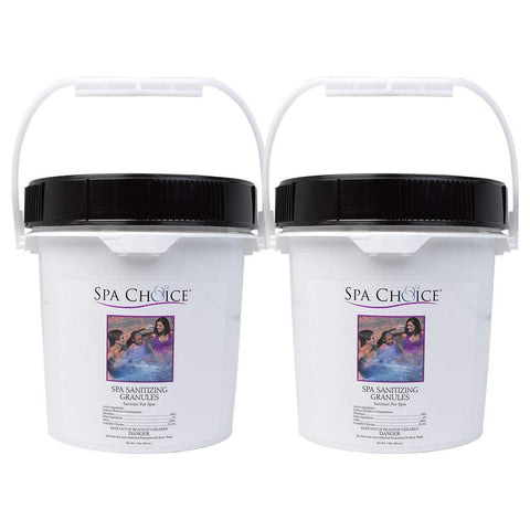 SpaChoice premium spa granules dissolve quickly for clean water.