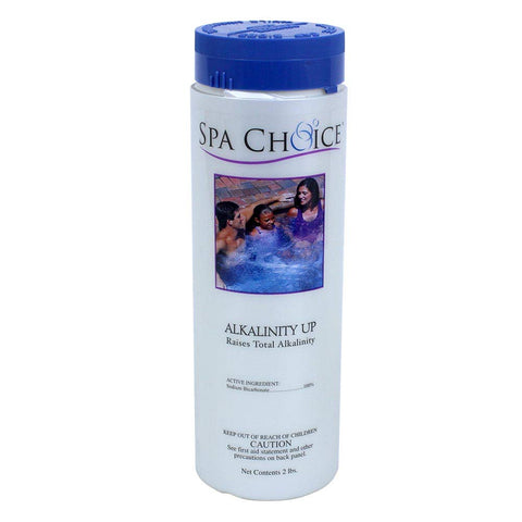 SpaChoice Alkalinity Up granules dissolving in spa water to stabilize chemistry