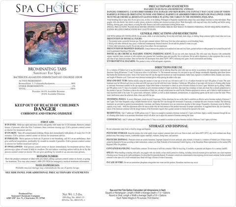 SpaChoice floating tablet feeder showing convenient dosing for consistent bromine levels.