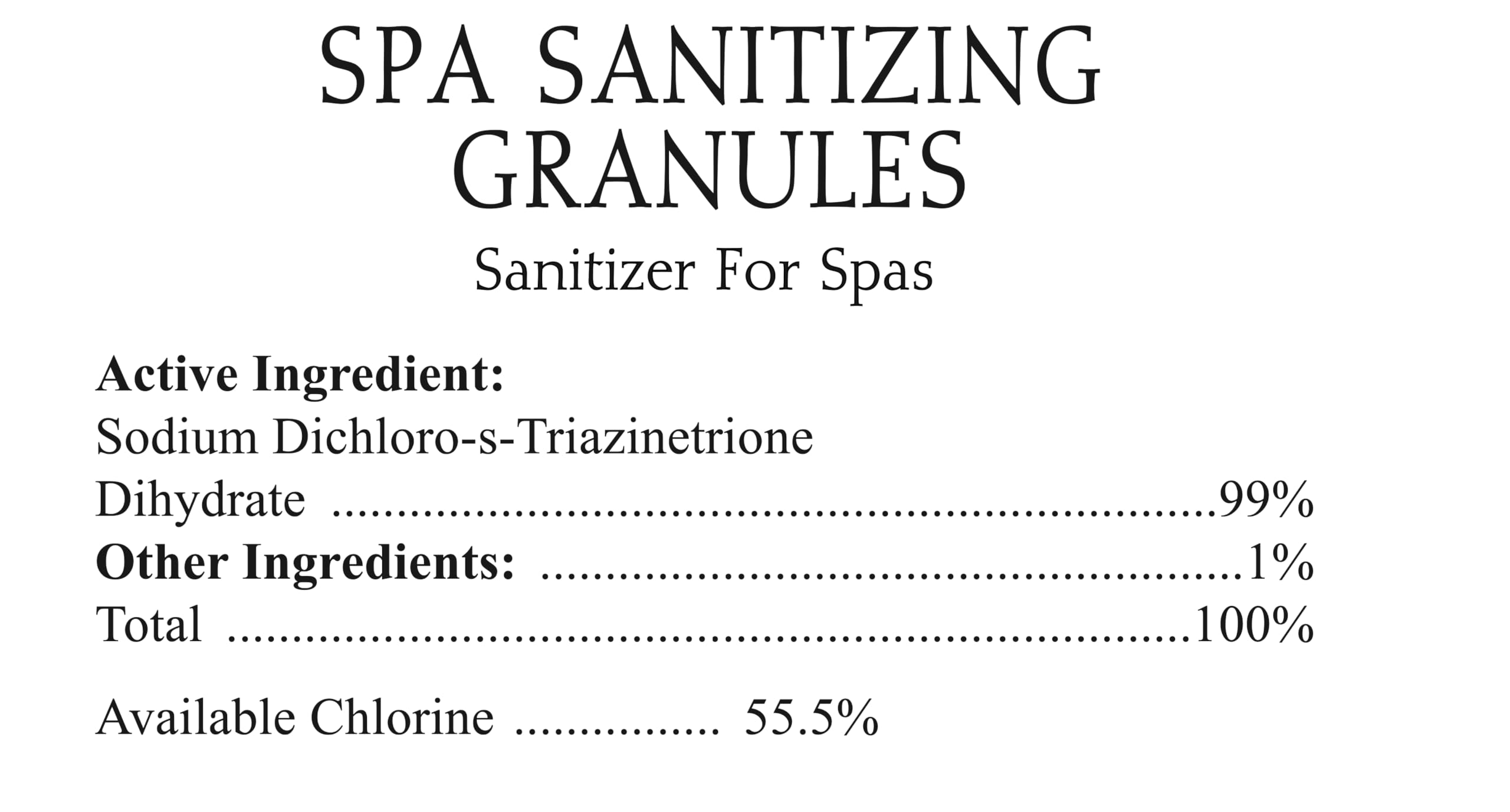 SpaChoice hot tub water stays clear with regular granule dosing.