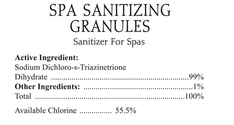 SpaChoice hot tub water stays clear with regular granule dosing.