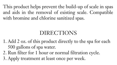 SpaChoice Premium Defense descaler, USA-made, supports regular spa maintenance.