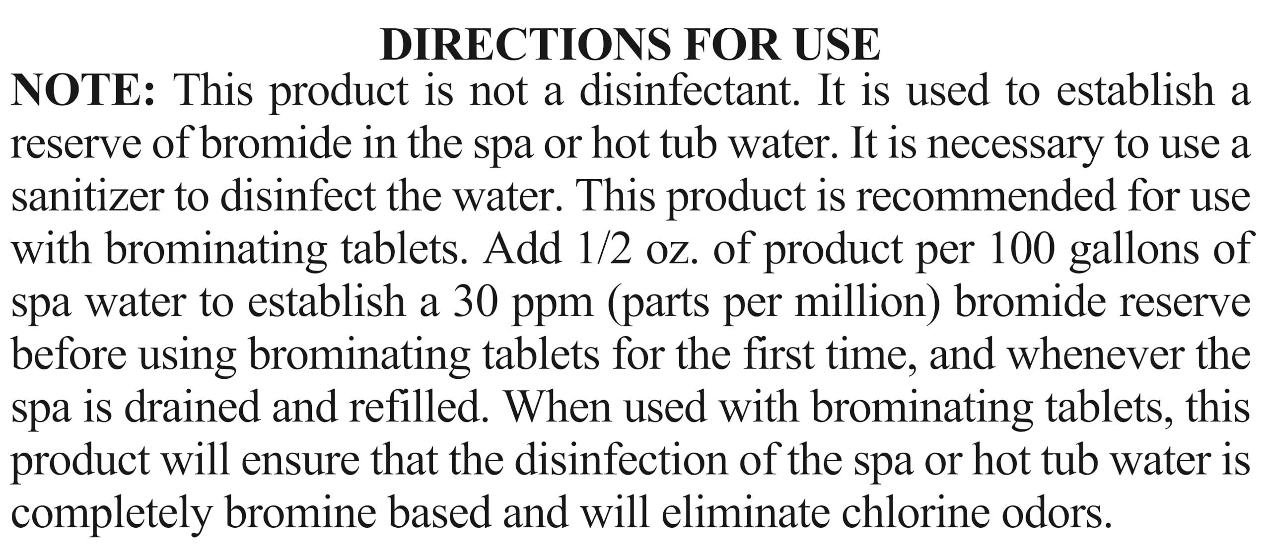 SpaChoice spa water setup illustrating bromide readiness after refills.