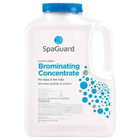 SpaGuard Brominating Concentrate bottle for easy spa sanitation and odor control