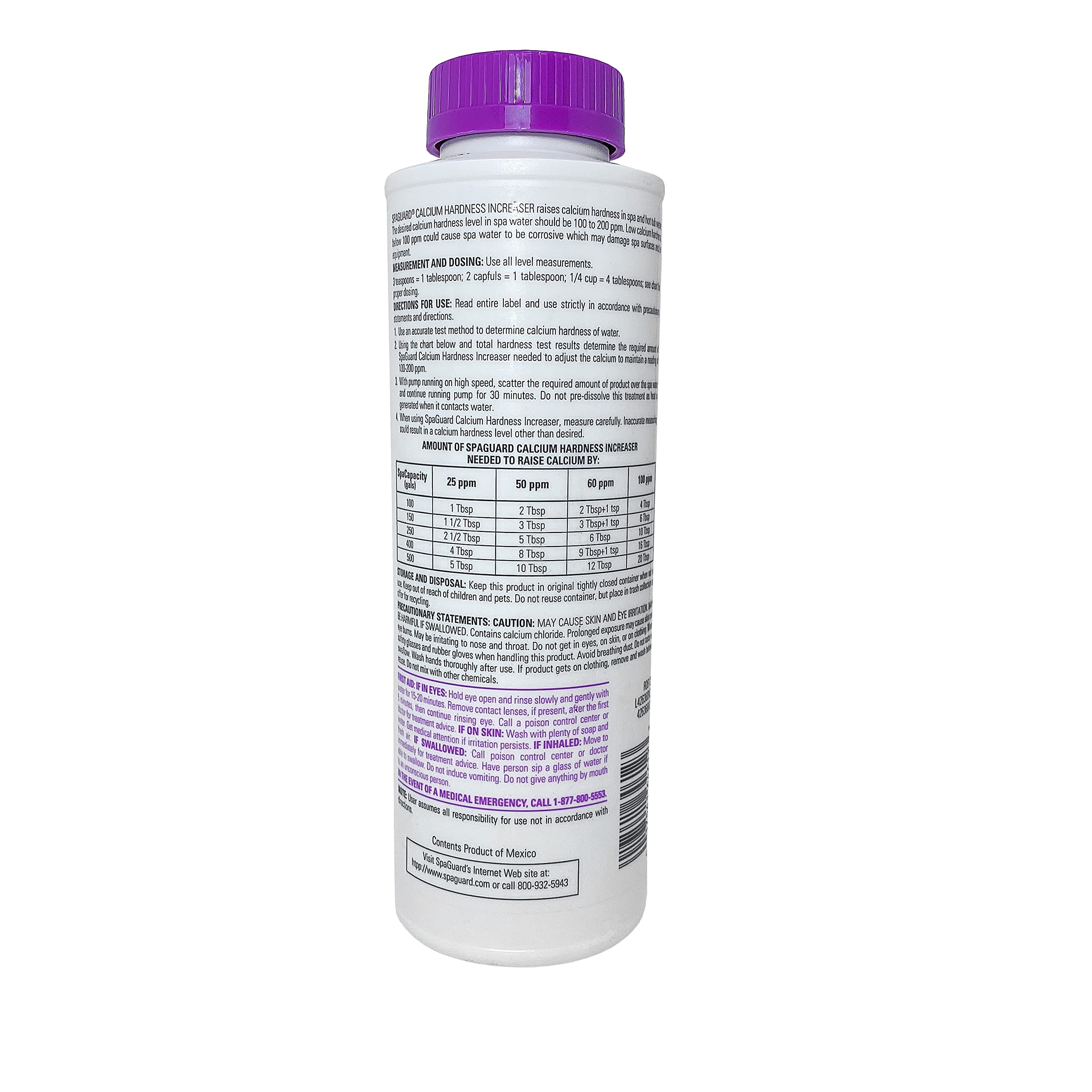 SpaGuard Calcium Hardness Increaser in spa water supports equipment life and clarity.