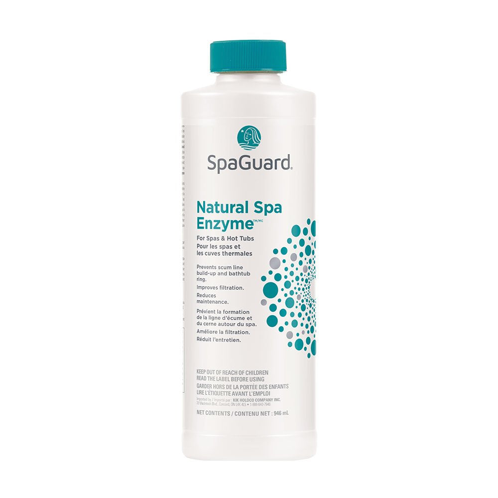 SpaGuard Natural Spa Enzyme 1 qt bottle aids oil breakdown for clearer spa water