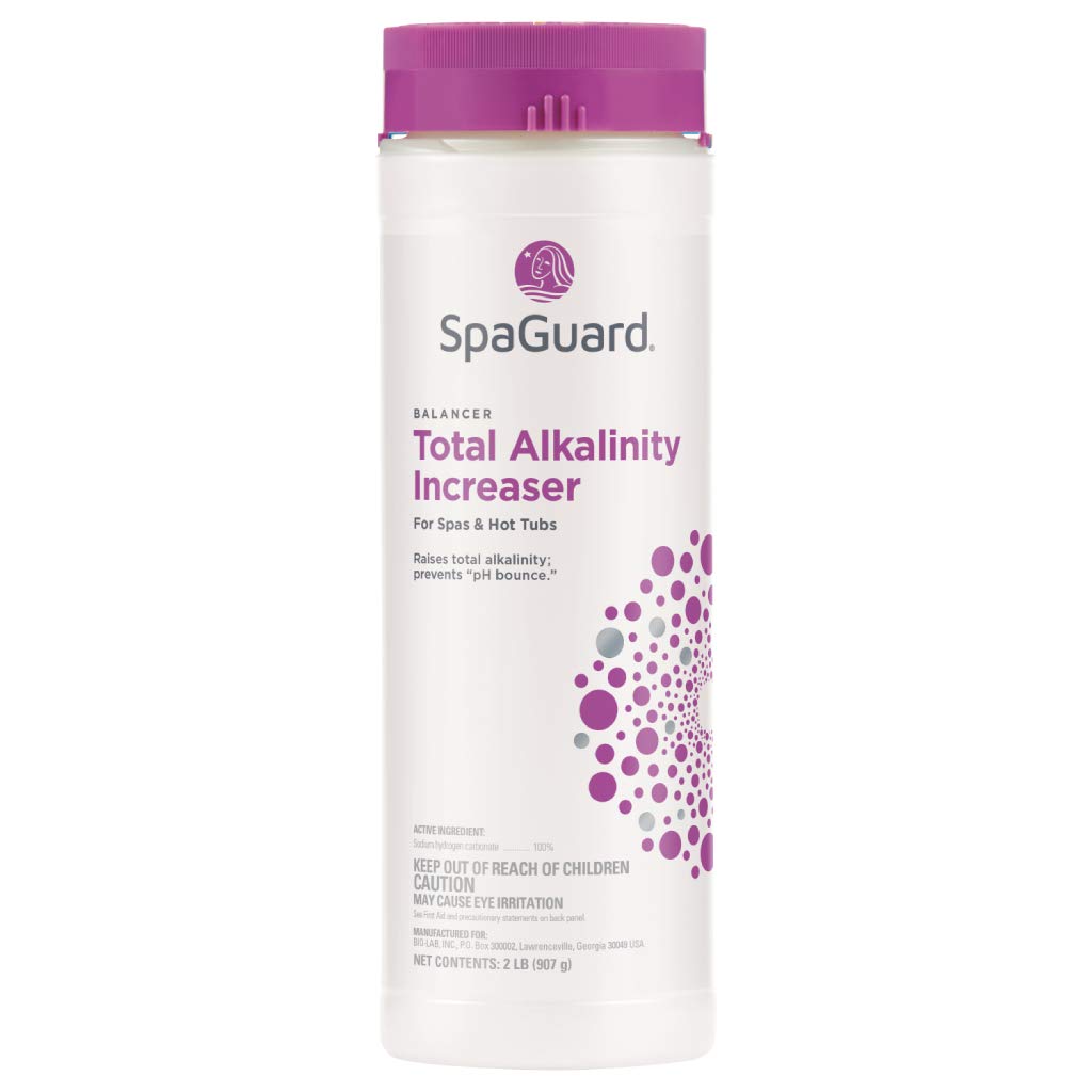 Three-pack SpaGuard Total Alkalinity Increaser packaging for consistent spa balance.
