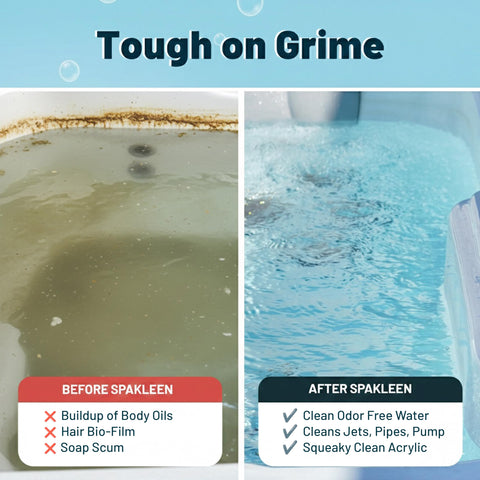 SpaKleen deep-cleaning action reaches jets, pipes, and pumps