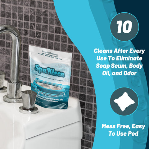 SpaKleen septic-safe eco formula protects plumbing while refreshing your spa