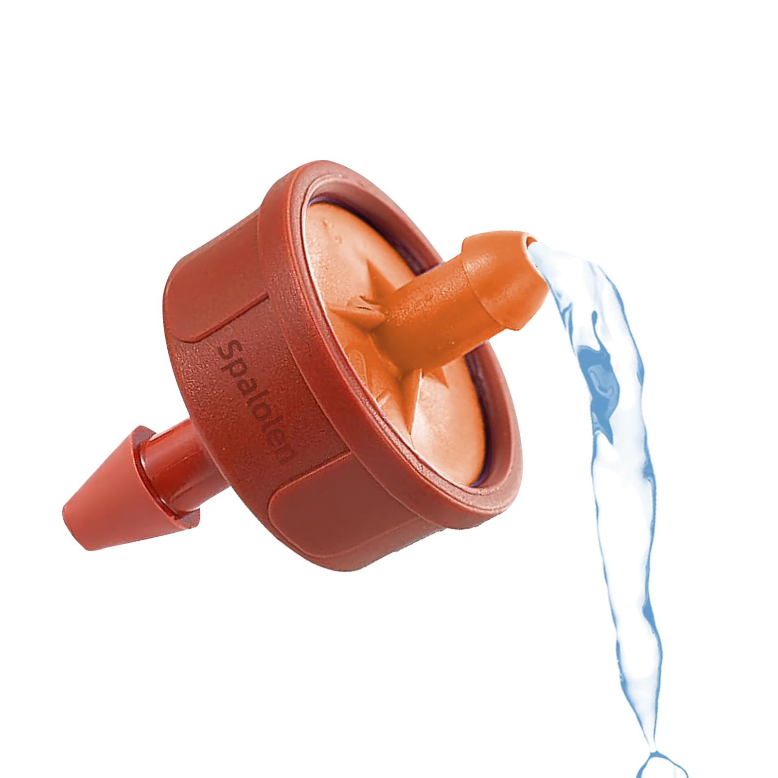 Spalolen 3 GPH pressure-compensating drip emitter delivers steady watering on slopes.