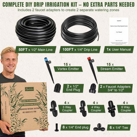 Spalolen all-in-one DIY irrigation kit for quick setup