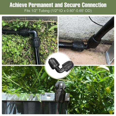 Spalolen compatible with 1/2-inch tubing for versatile irrigation setups.