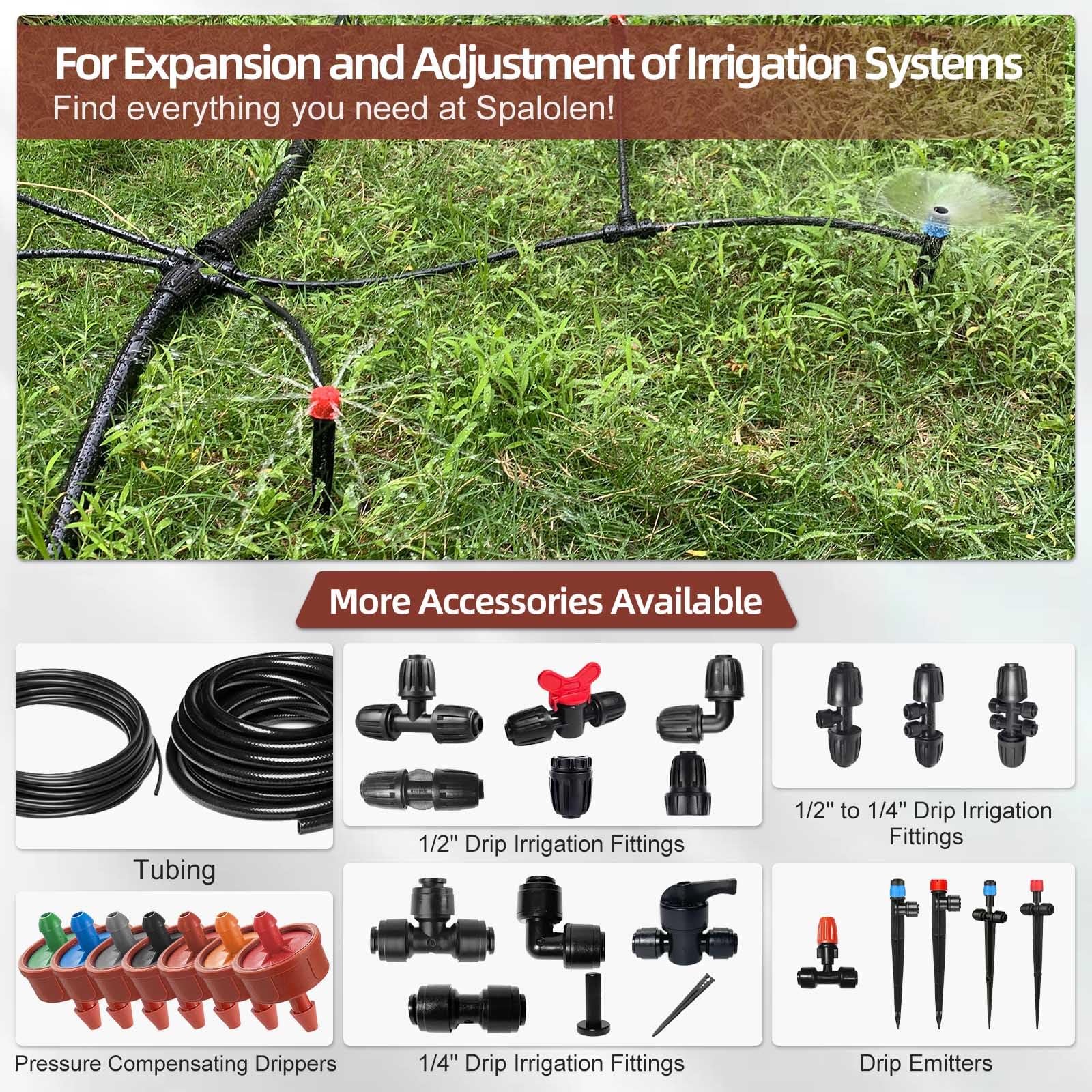 Spalolen durable garden emitter designed for year-round outdoor watering.