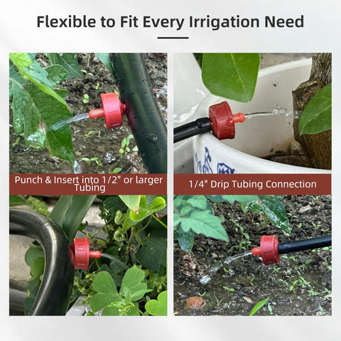 Extension fittings support easy expansion of your irrigation system.