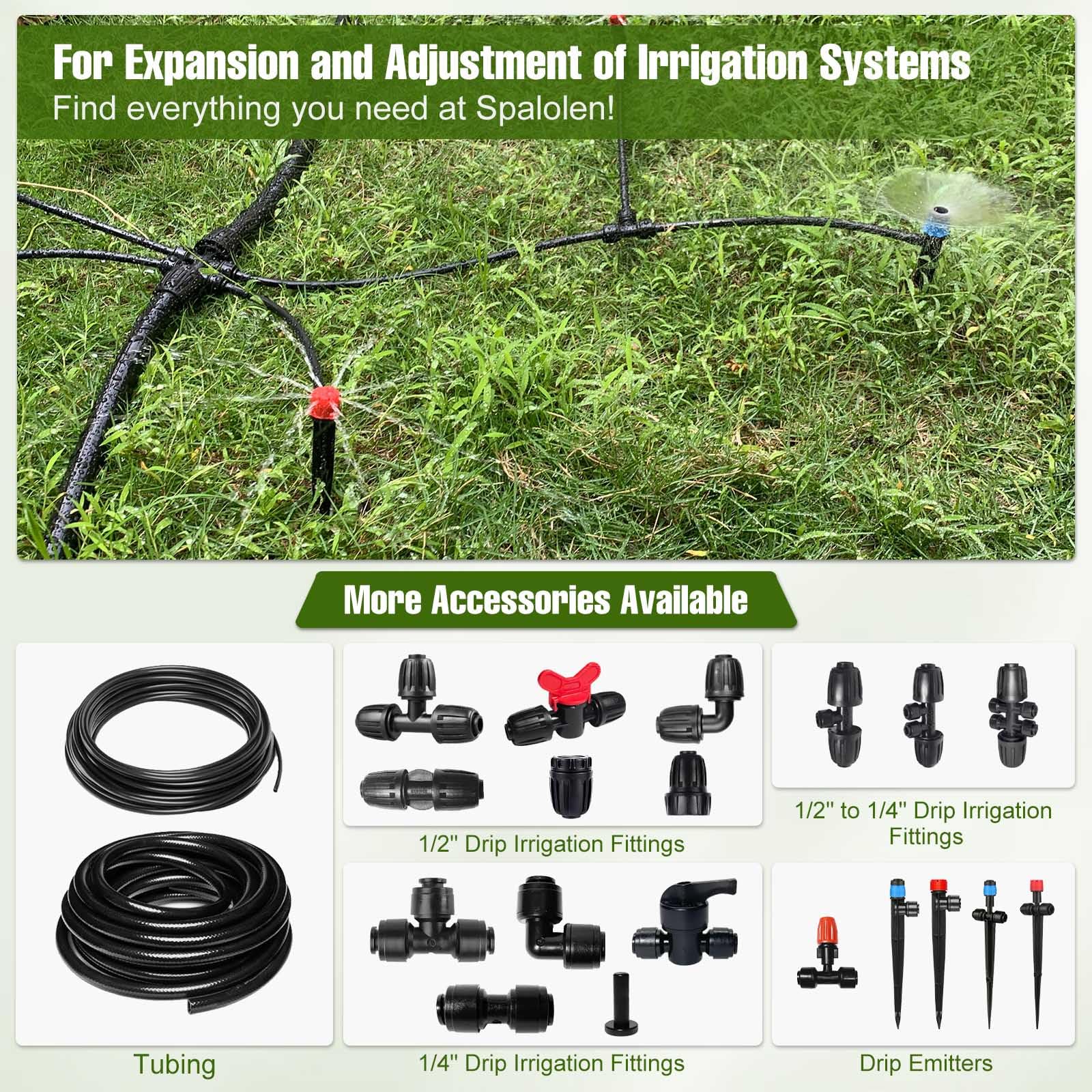 Spalolen full 6-pack irrigation kit ready for garden and hydroponics.