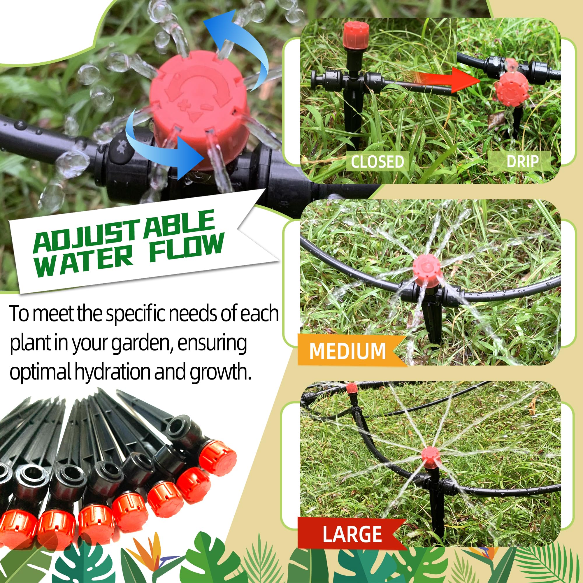 Spalolen leak-proof emitter delivers consistent water distribution with minimal waste.