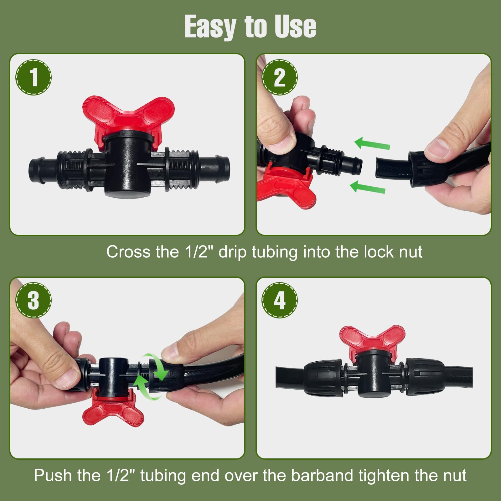 Spalolen precise on-off switch enables targeted watering control.