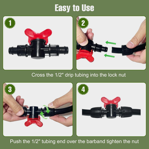Spalolen precise on-off switch enables targeted watering control.
