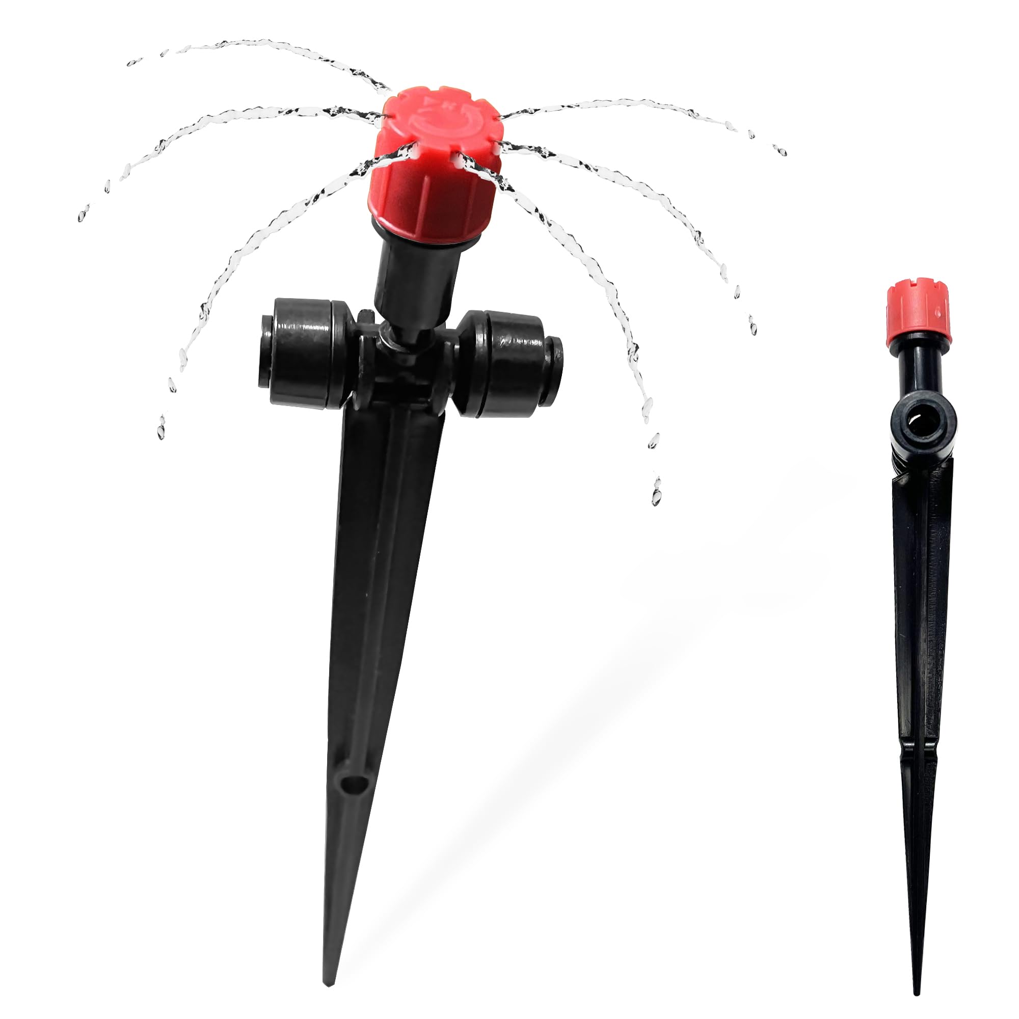 Spalolen push-to-fit emitter 1/4in for fast, tool-free lawn and garden irrigation.