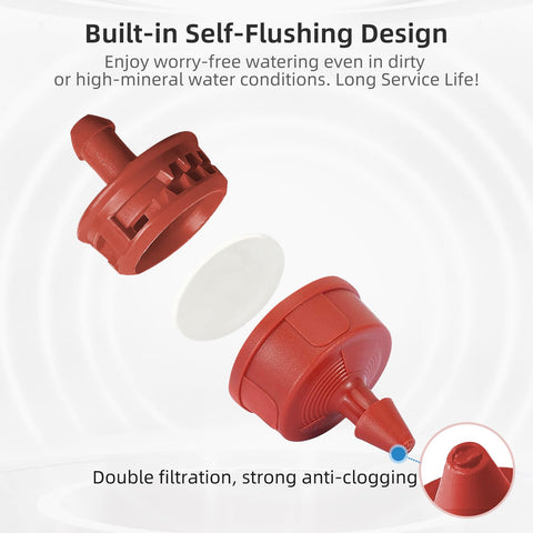 Spalolen self-cleaning internal design prevents clogs during watering