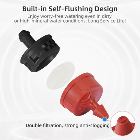 Spalolen UV-resistant irrigation emitters withstand sun and heat for year-round use.