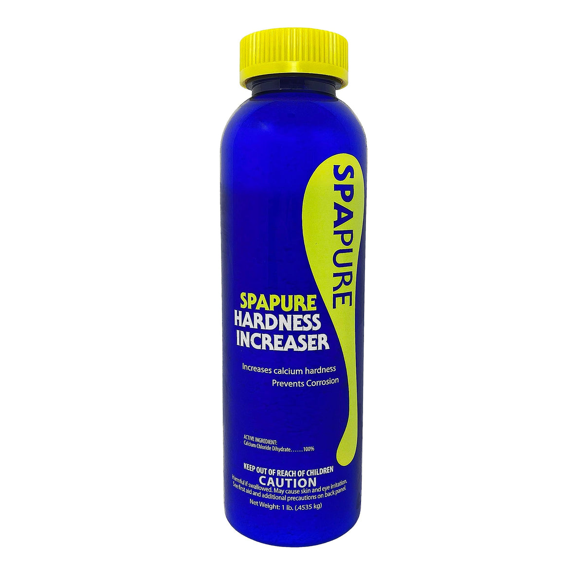SpaPure Calcium Hardness Increaser bottle demonstrating easy dosing for spa protection