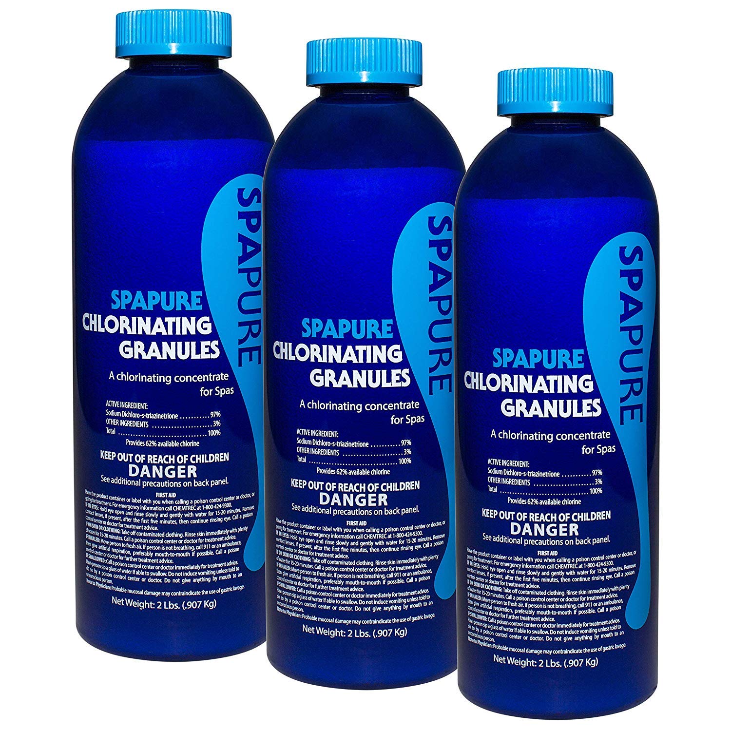 SpaPure Chlorinating Granules bottle for spa water maintenance and clarity