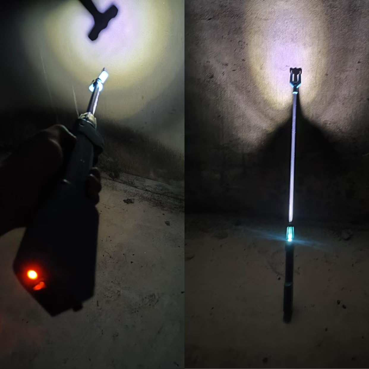 Spark Future glare torch light image enabling night operation and precise control.