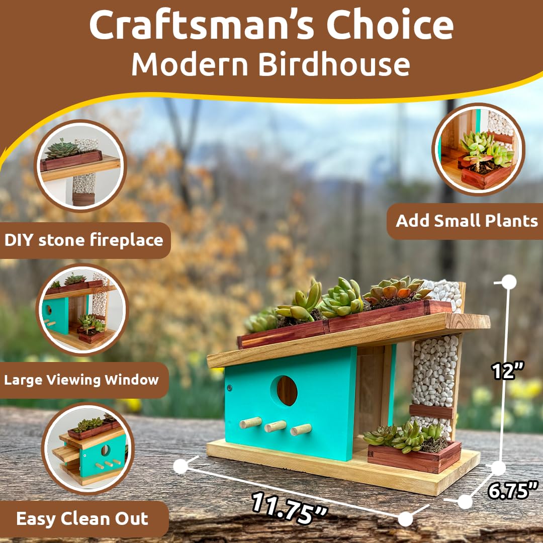 SparkJump Birdhouse Kit detailed-cuts showcase careful craftsmanship and durable design.