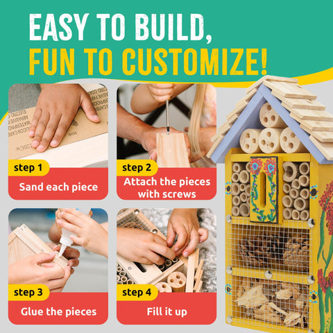 SparkJump bug hotel kit video instructions guiding the step-by-step craft