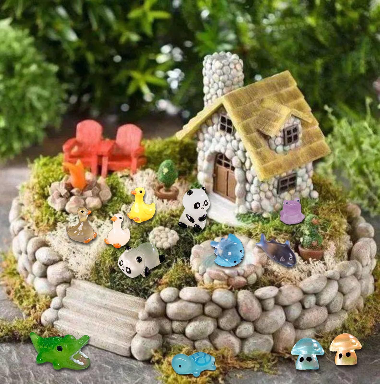 SparkleFab mushrooms glow, adding color to micro landscapes and displays.