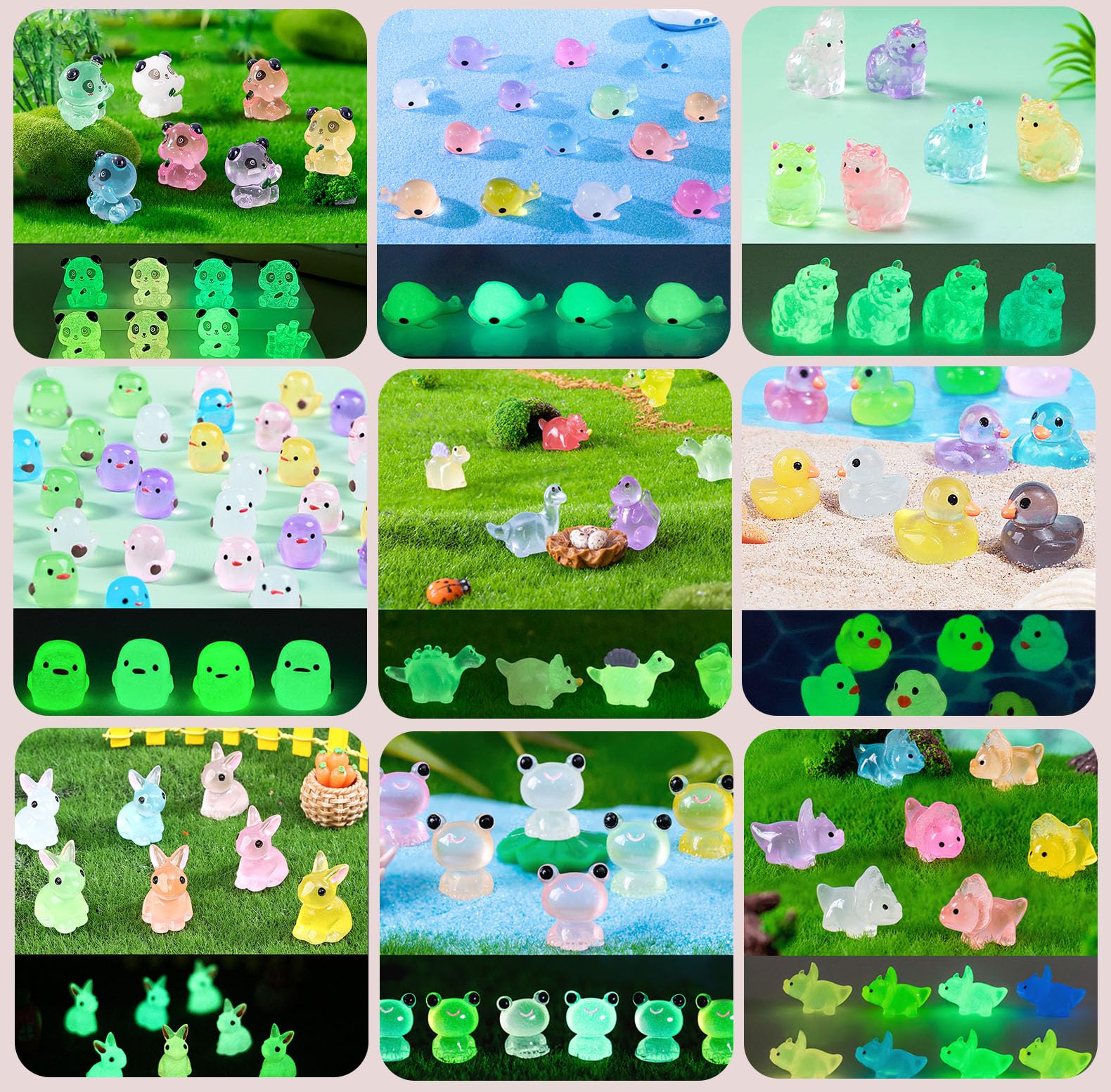 SparkleFab tiny resin animals set adds color and glow to DIY projects