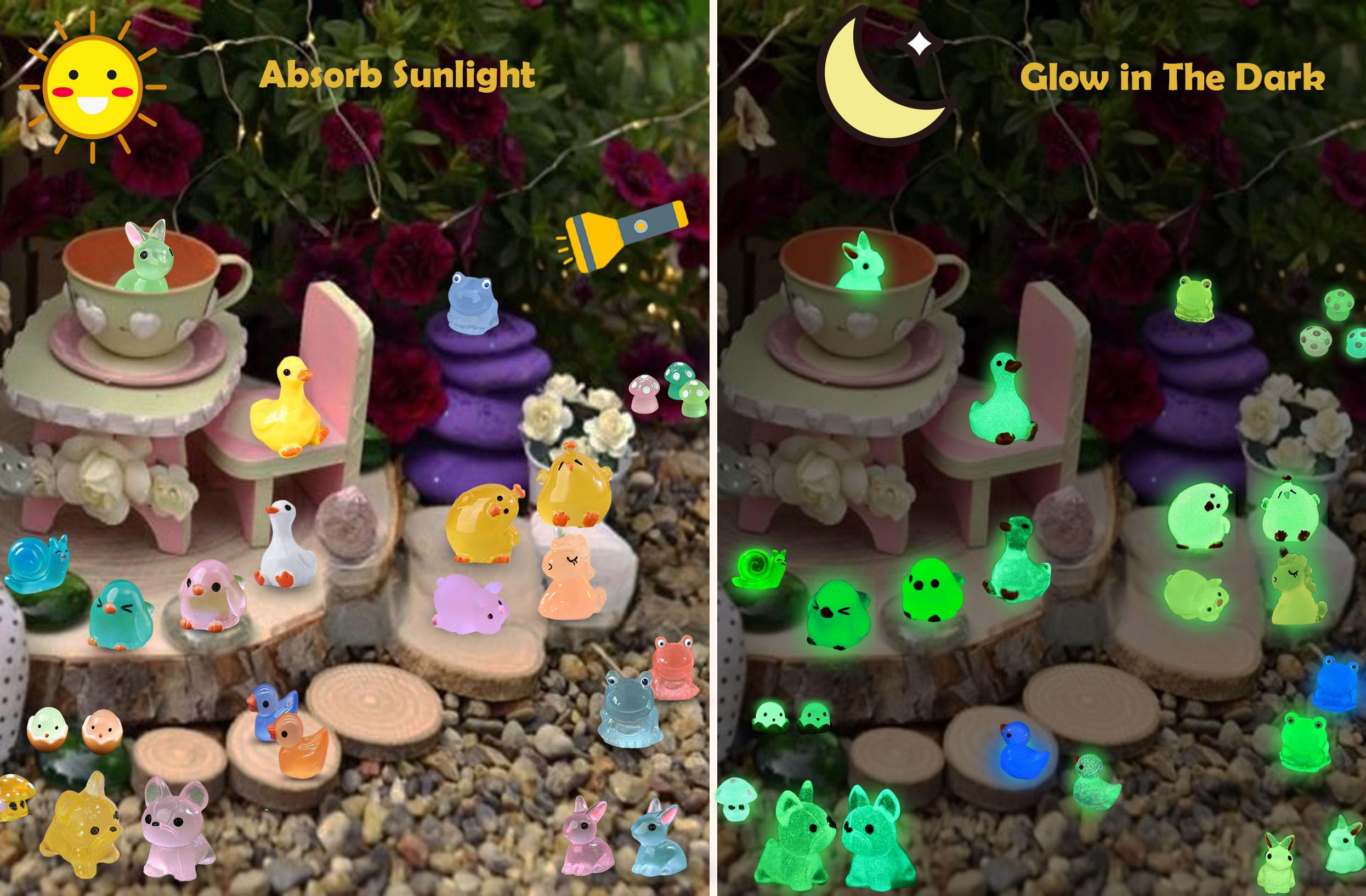 SparkleFab tiny resin glow dog adds charm to miniature landscapes.