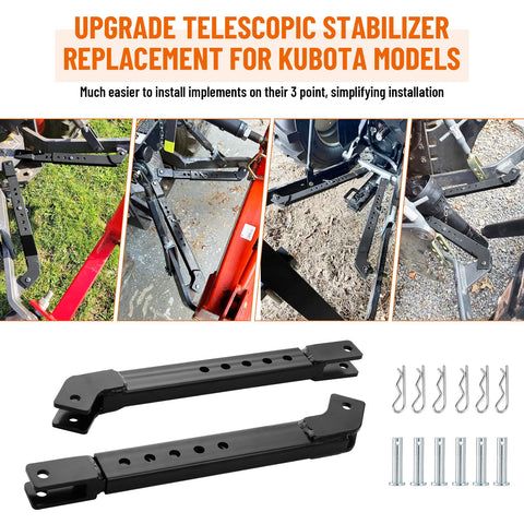 Three-point hitch stabilization reduces sway during implement mounting