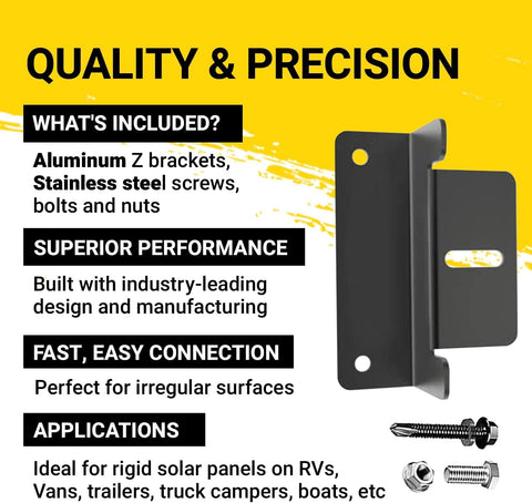 Spartan Power rust-resistant anodized finish protects brackets from weather and corrosion.