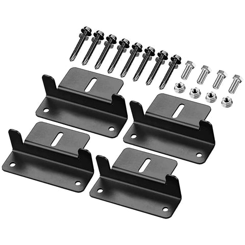 Spartan Power Z bracket mount in lightweight aluminum for secure RV roof solar mounting.