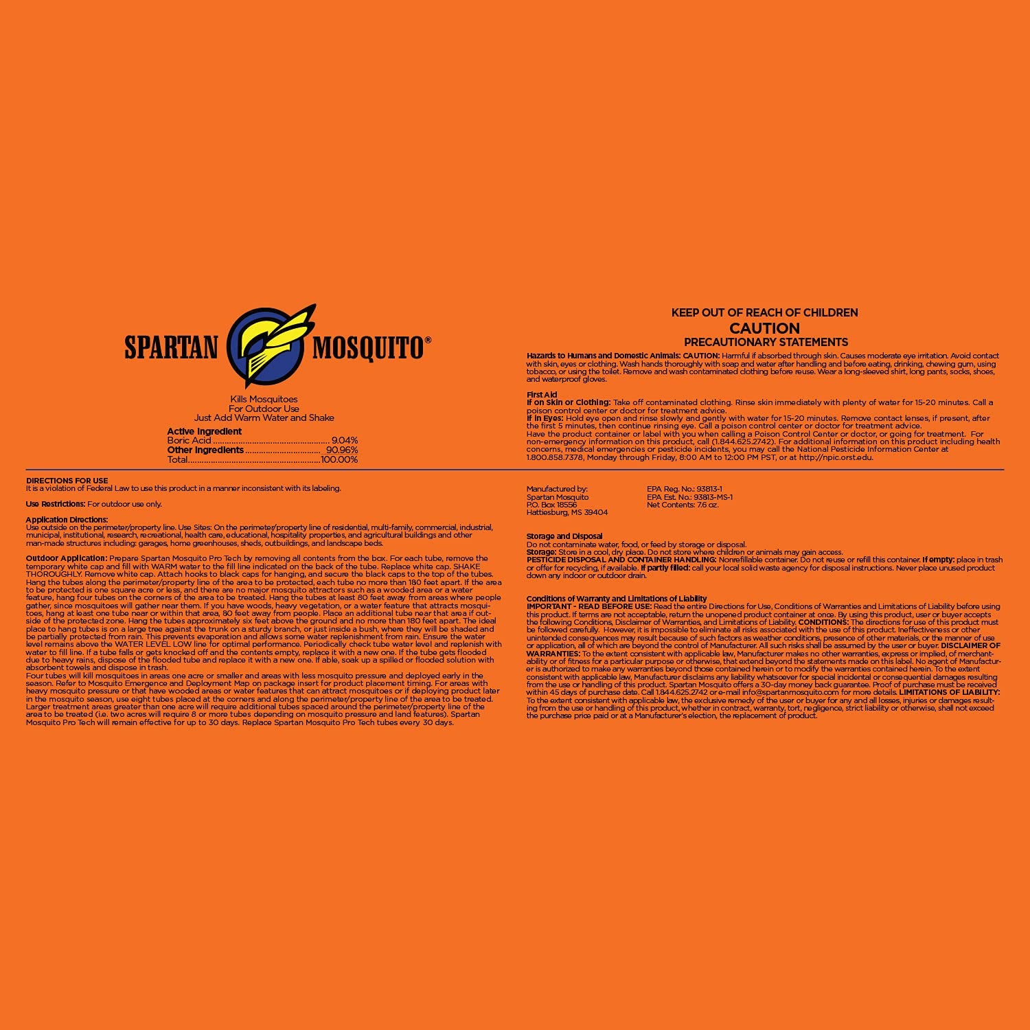 SPARTAN MOSQUITO PRO TECH ready-to-use kit image conveys straightforward installation.