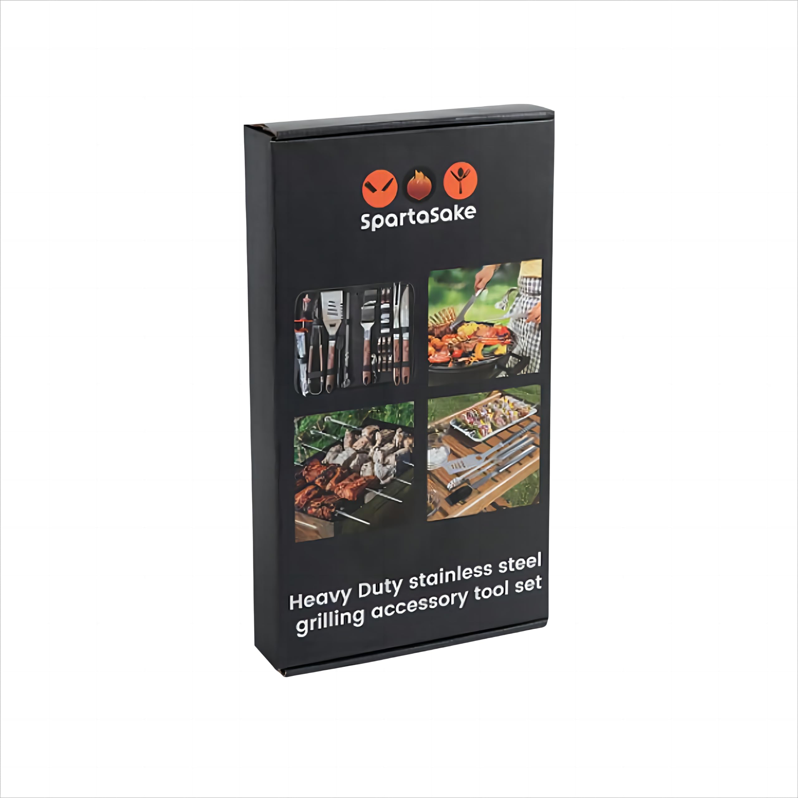 SpartaSake stainless steel grill tools designed for durability and rust resistance.