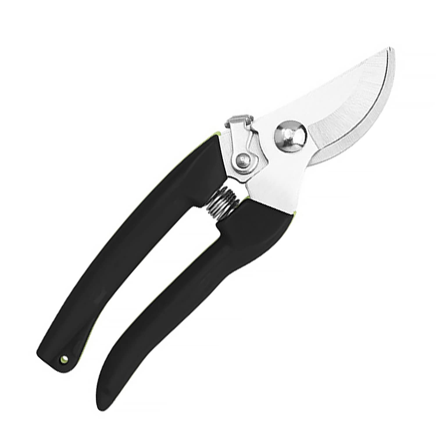 SPDTECH Curve Gardening Scissor blade close-up showing sharp carbon steel edge for clean cuts.