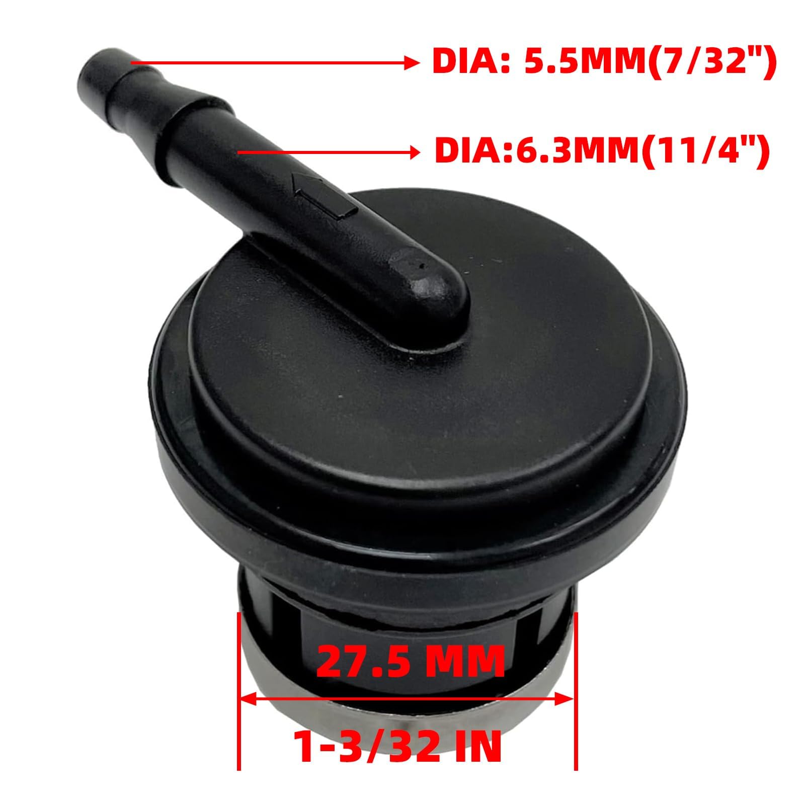 Spdtmhc fuel tank vent valve on Predator 301cc helps prevent fuel leaks during high-load use.