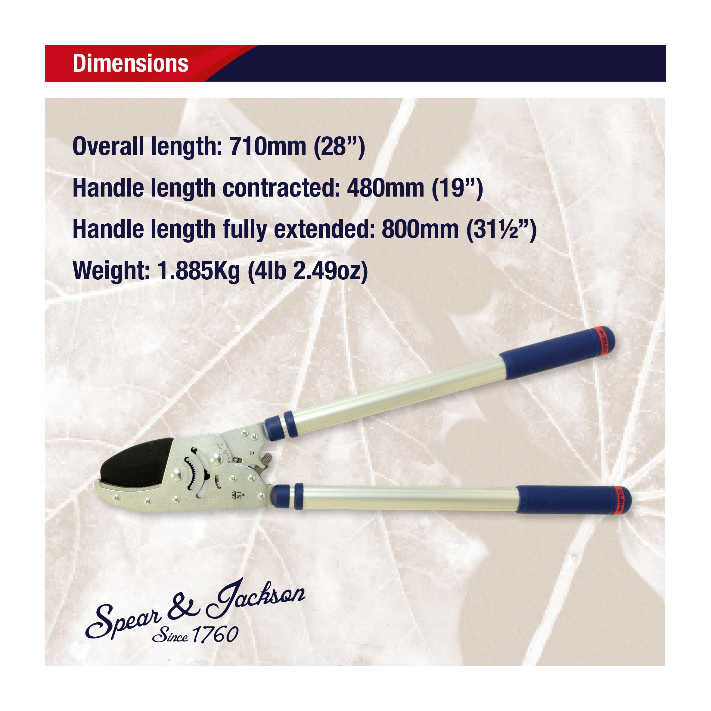 Spear & Jackson Razorsharp loppers locking catch for safe storage