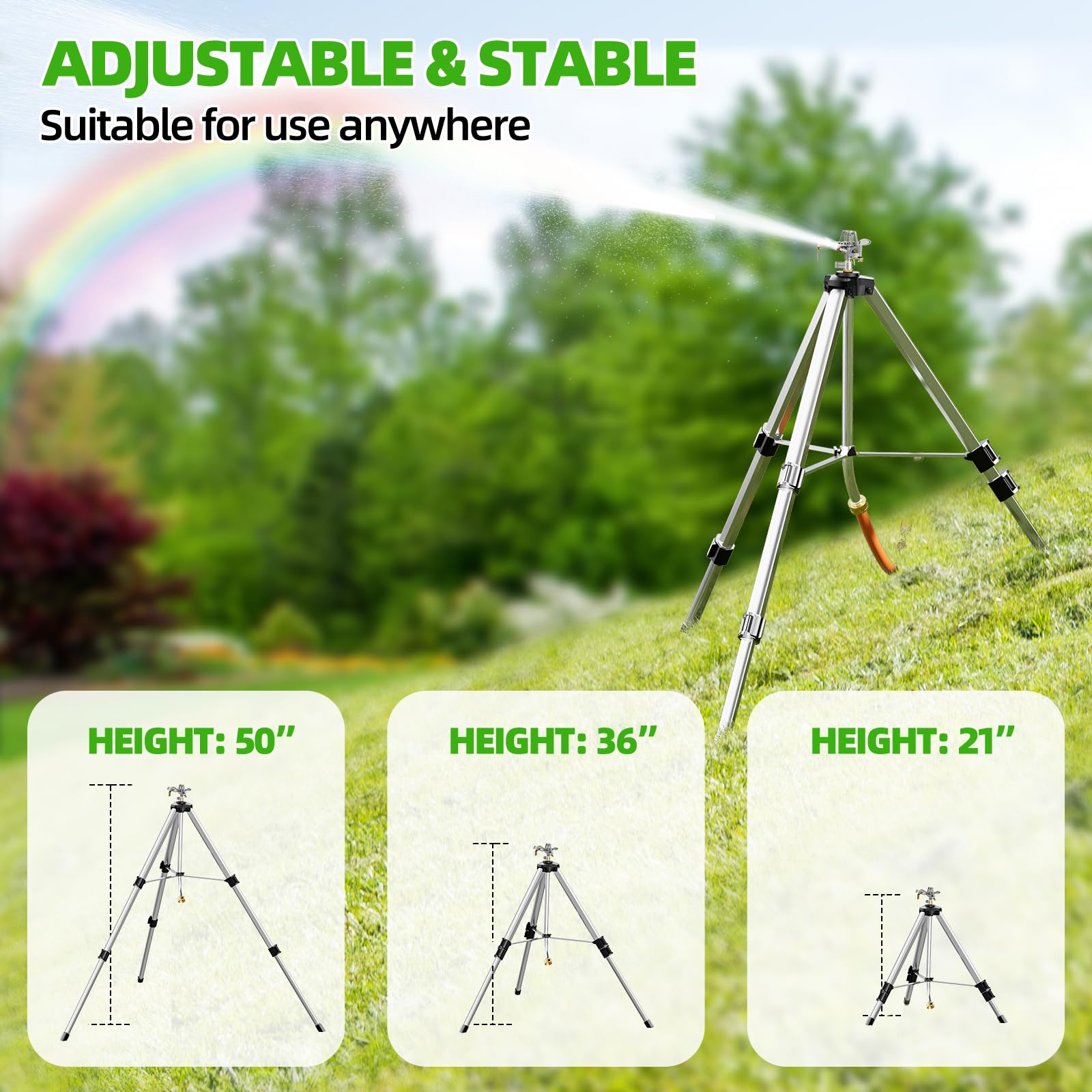 SPECILITE adjustable Coverage Arc demonstrates customizable watering for a large yard.