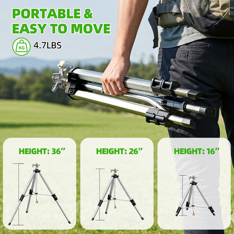 SPECILITE adjustable heights 16-26-36 inches for targeted coverage.
