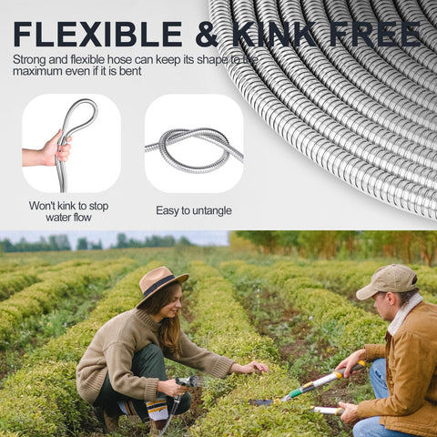 SPECILITE 25 ft hose segment coiling neatly, showing easy storage and anti-tangle design.