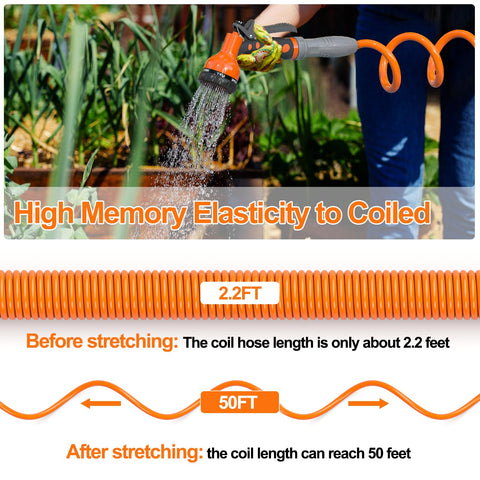 SPECILITE EVA hose showcased as lightweight design ideal for seniors.