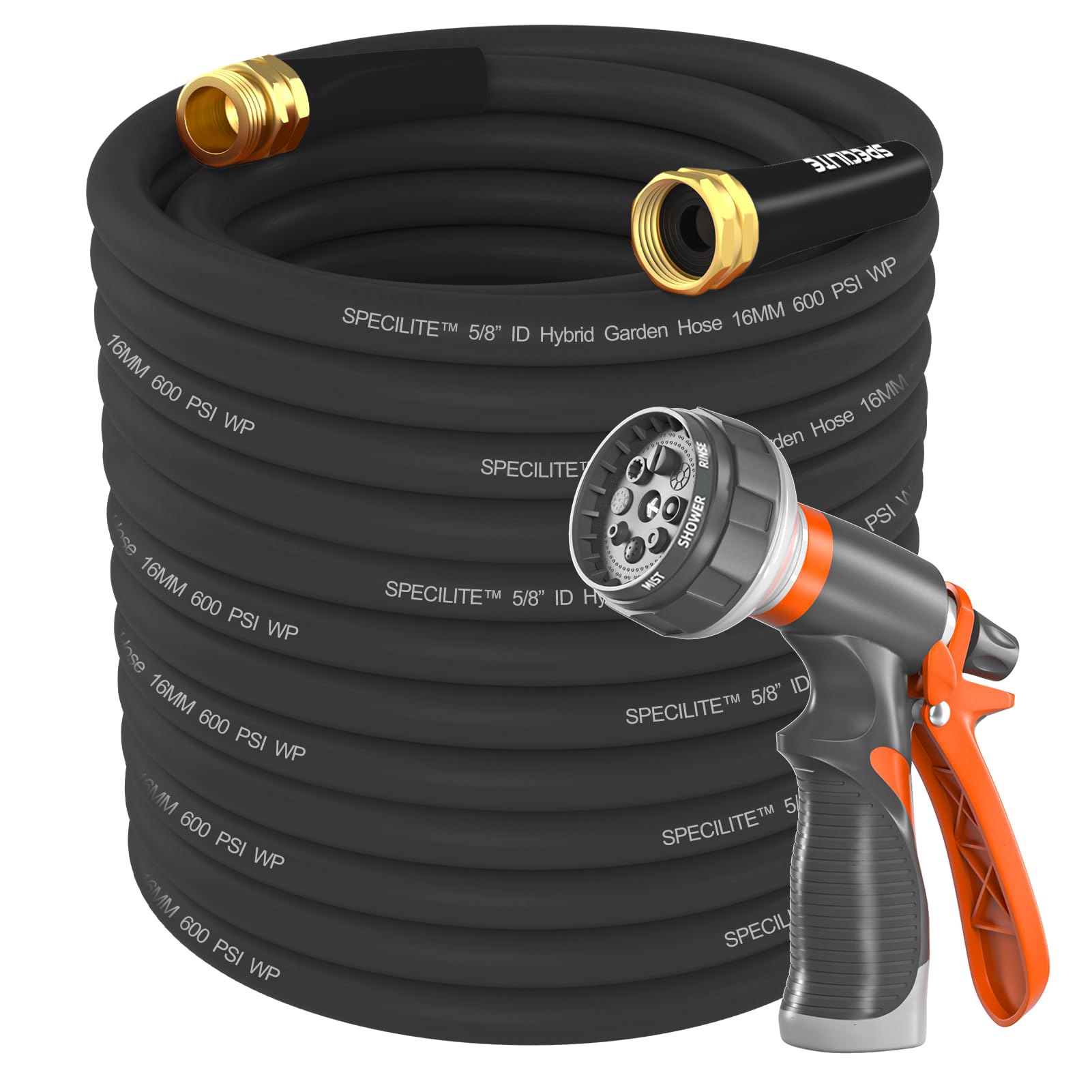 SPECILITE Garden Hose 150ft length for extended reach and efficient watering.