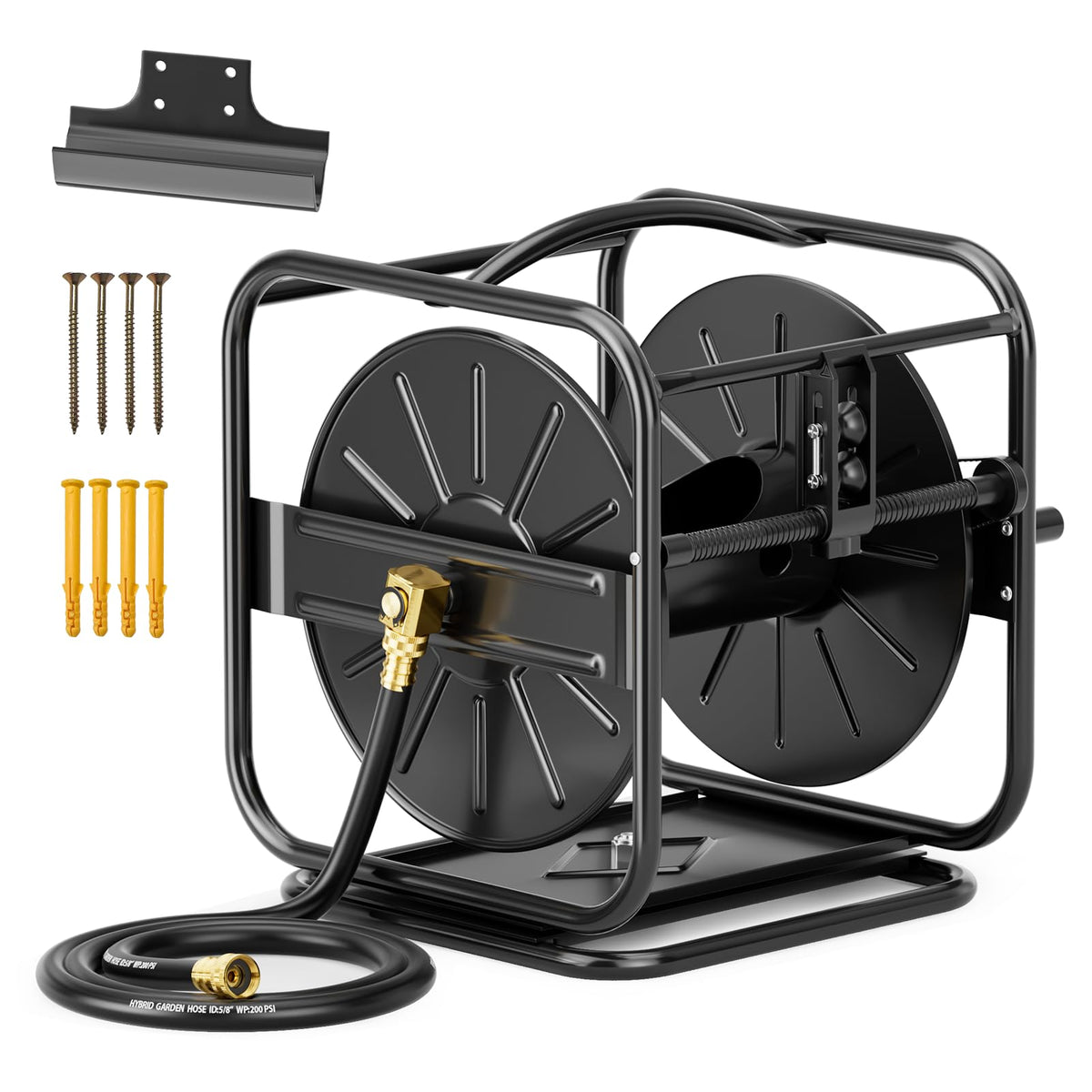 Specilite garden hose reel 360-base for smooth 360-degree watering coverage across your yard