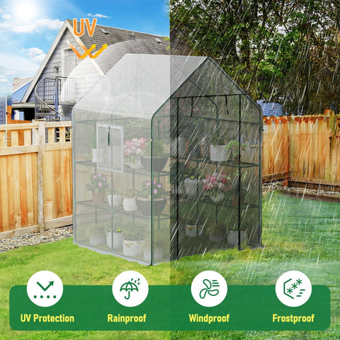 SPECILITE greenhouse interior space highlights room for up to 24 plant pots.