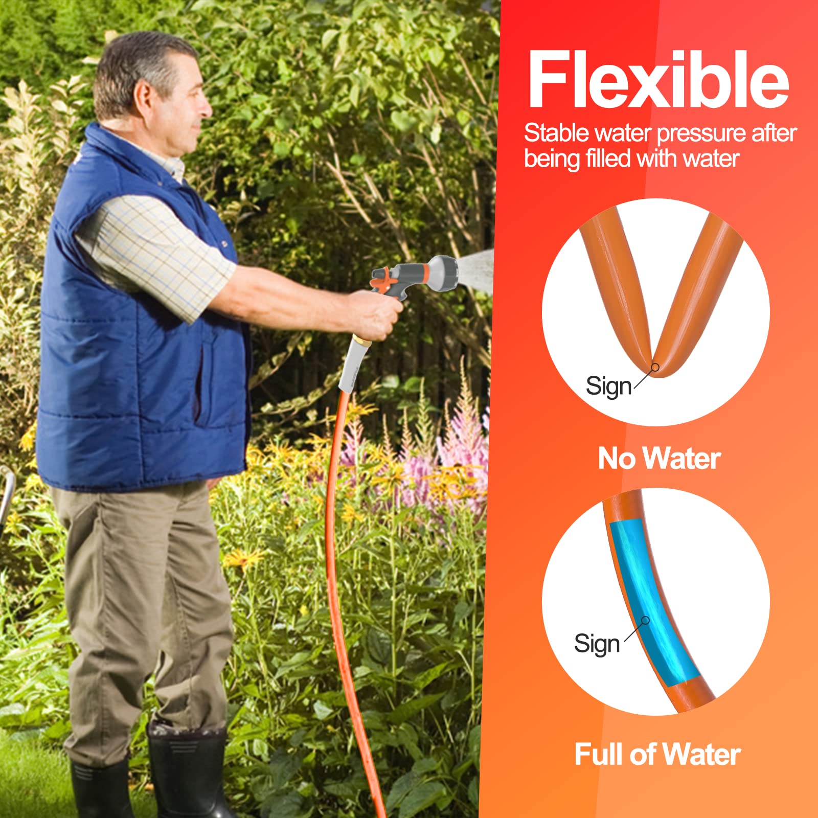 SPECILITE hose with rotatable handle enables smooth maneuvering around plants