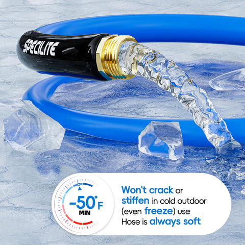 SPECILITE hose upgraded rubber core offers flexibility and reduced kinking for easy maneuvering.